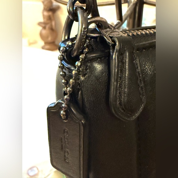 COACH Nolita 19 Soft Nappa Leather with Linear Quilting & Gunmetal Chain - Black - Picture 10 of 16